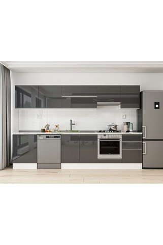 Alvinka 320X210 Cm High Gloss Mutfak Dolabı M-E90S60S50-1