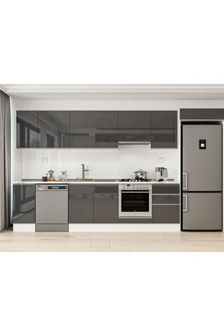 Alvinka 380X222 Cm High Gloss Mutfak Dolabı Mb-E90S40S50-1