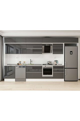 Alvinka 400X240 Cm High Gloss Mutfak Dolabı Mb-E80S60S60-2