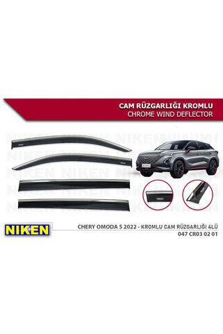 Niken Chery Omoda 5 2022-2023 Kromlu Cam Rüzgarlığı