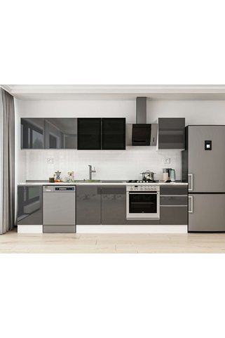 Alvinka 305X210 Cm High Gloss Mutfak Dolabı M-E90S45S50-3