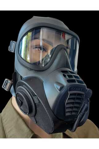kho military design İngiliz Scott GSR Gaz Maskesi+PRO 2000 KBRN Filitre (Sıfır Ürün)