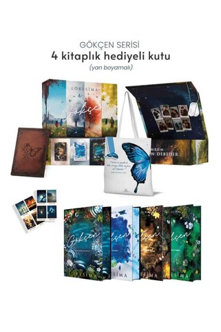 Ephesus Yayınları Gökçen Serisi – 4 Kitaplık Yan Boyamalı Hediyeli Kutu