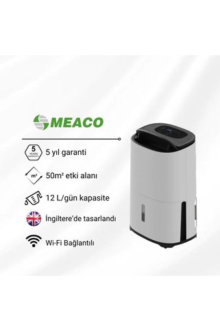 MeacoDry Arete® Two 12L Nem Alma ve Hava Temizleme Cihazı