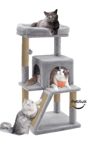 Petilux Teraslı Dekoratif Kedi Tırmalama Evi