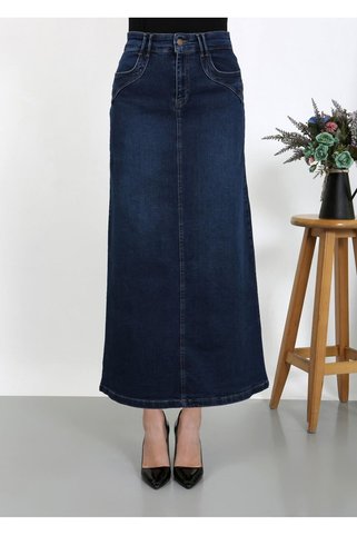 VELLICHOR Cep Detaylı Denim Koyu Mavi