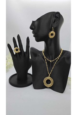 Constanza Exclusive Papatya Model Set 22 Ayar Altın Kaplama 674