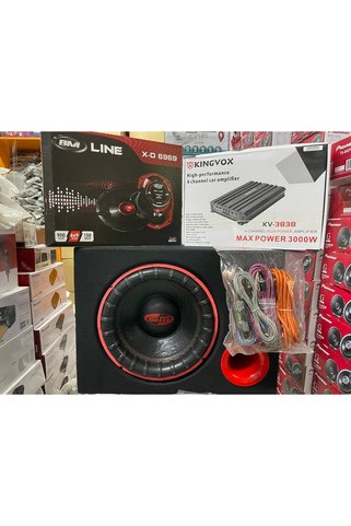 FTH SOUND BM 30 CM 1400W SUBWOOFER BAS BM OVAL MİDRANGE 900W 3000W 4 KANAL AMFİ KABLOTK.
