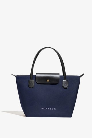 Bonheur N°7 Kanvas Çanta- Indigo Blue