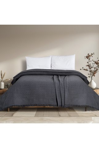 Schafer Home Zuma Çift Kişilik Pike 200x220 Cm-Antrasit