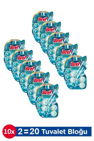 Bref Power Deluxe Yasemin Kokulu Katı Tuvalet Bloğu 10 Adet İkili Paket