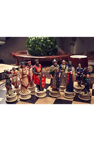 MAGNETDEPO Osmanlı vs İngiliz Satranç Figür Seti (SADECE FİGÜR, TAHTASIZ), Şah 8,5 cm