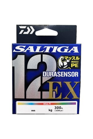 daiwa Saltiga Durasensor 12EX 300m Multicolor Örgü - İp Misina 0.14mm - 1.2PE - 12Kg