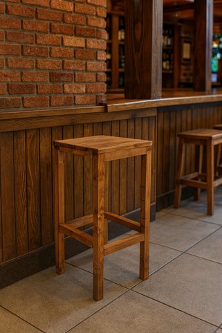 pinoxi Ahşap Bar Taburesi 1 adet