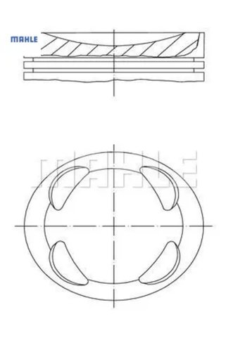 MAHLE Piston Segman 77,00mstd. 208-308-mini 1.6 16v/ep6
