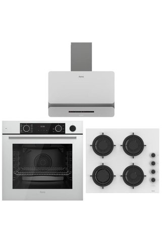 Ferre Artline Beyaz Ankastre Set (D081-SA Beyaz Davlumbaz-CS206-FA Beyaz Ocak-XE64CB Beyaz Fırın)