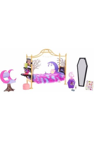MONSTER HIGH Clawdeen Wolf Harika Yatak Odası Oyun Seti HHK64