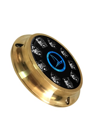 Mobil Aydınlatma Tekne Su Altı Lambası. 9 Led. Beyaz Işık. Bronz. 12/24V. Yuvarlak