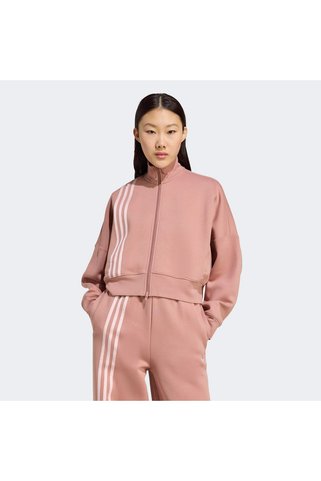adidas 3 Stripes Zipup Kadın Kahverengi Sweatshirt