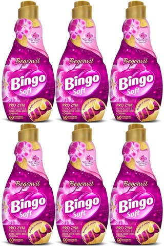 Bingo Soft Çamaşır Yumuşatıcı Konsantre 1440ML Begonvil (6 Lı Set)