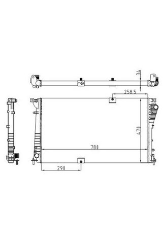 Universal RADYATOR MECHANİCAL MT 780 470 34 TRAFİC II 2.0 DCİ 01 630709-93857125