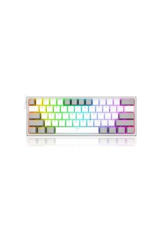 REDRAGON K617 Fızz Rgb Red Swıtch Mekanik Oyuncu Klavyesi Beyaz/gri