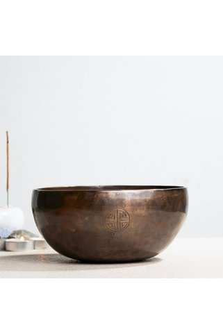 Mitr 18 cm Dolunay El Yapımı Tibet Kasesi