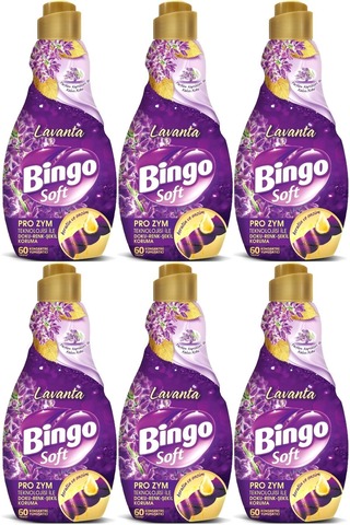 Bingo Soft Çamaşır Yumuşatıcı Konsantre 1440ML Lavanta (6 Lı Set)