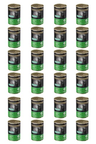 Challenge kuzu etli yetişkin kedi konservesi 400 gr x 24 adet