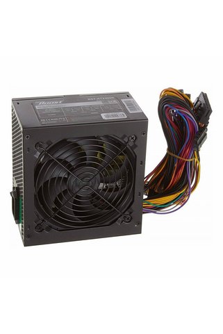 Power Boost PowerBoost BST-ATX400R 400w, PPFC 12cm Siyah Fanlı ATX PSU Power kablo (Retail Box) Güç Kaynağı