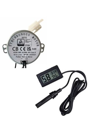 Eldenör 50 TYZ 10/12 RPM Kuluçka Motoru Viyol Çevirme ve Nem Ölçer ( Lisinya ) LSELDR06