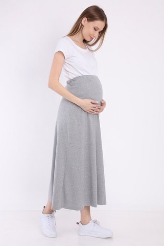 Luvmabelly Myra9031 Beli Ayarlanabilir Hamile Etek -gri