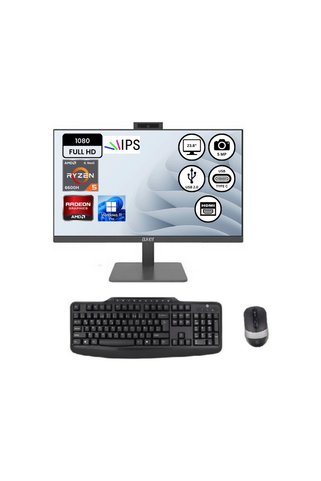 AXER AM24R5 AMD R5 6600H 8GBDDR5-512GBSSD 23.8" Win11Pro AIO Masaüstü Bilgisayar