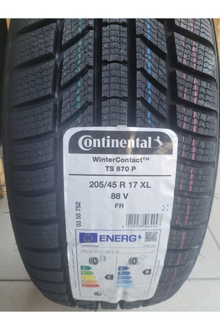 Continental 205/45R17 Winter Contact TS870P 88V XL Set Olarak (4 ADET) 2025 Üretim*
