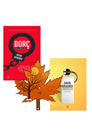 Alfa Yayınları David Graeber - 2 kitabı - Borç -ve- Tırışkadan İşler - 2 kitap ve yaprak ayraç yanında