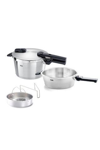 Fissler Vitaquick Premium 4,5+2,5 Litre Düdüklü Tencere + Buharda Pişirme Aparatı