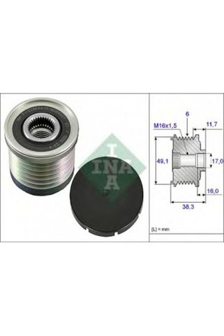 İna Renault Alternator Kasnagı Master II 06> Trafıc II 06> Megane II 04> Laguna II 01>07 19. DCI 2.0 D