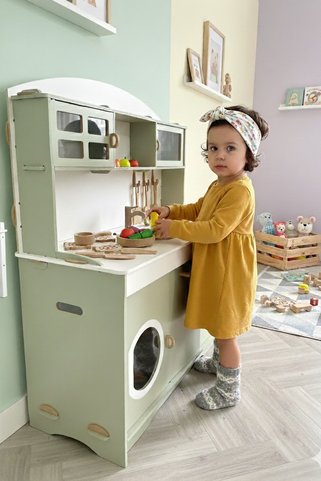 HOBBY HOUSE Büyük Boyalı Mutfak 9 Parça Servis Seti Hediyeli Büyük Mutfak 02