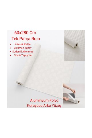 UKAB DEKOR 60x280 cm (1,68 m²) Tek Parça Çizilmez Yüzey Kendinden Yapışkanlı Esnek Köpük Pvc Panel -7001-