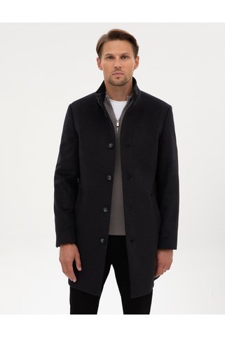 Pierre Cardin Antrasit Slim Fit Yün Karışımlı Palto 50317440-VR006