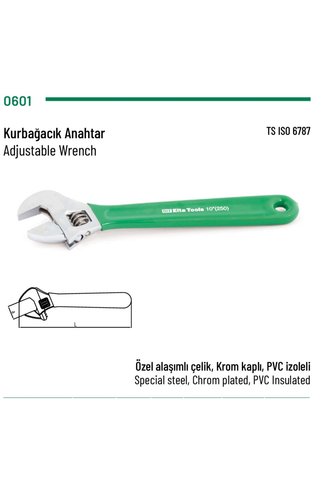 Elta Kurbağacık Anahtar 8 inç (İngiliz Anahtarı)