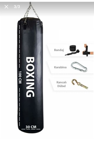 a boks 120x32 Cm Geniş Kum Torbası  Dolu Tavan Apartı Hediyeli Üründür