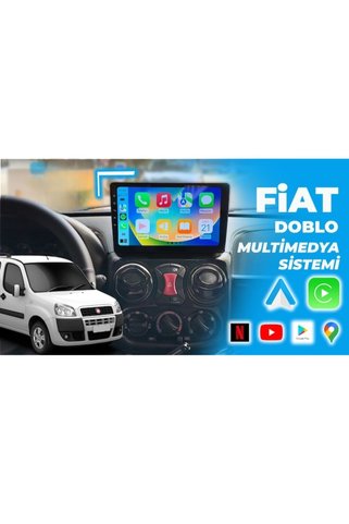 Naviactgo FİAT DOBLO 2000 2010 UYUMLU Multimedya Android Teyp 4Gb Ram 64Gb Hafıza Carplay Kamera