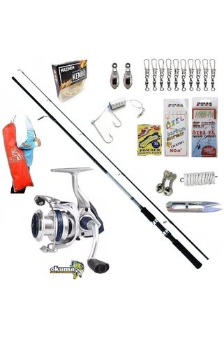 Okuma Aria-4000a Daiwa Sweepfire 210cm 10-30gr Kıyı Spin Olta Takımı Seti
