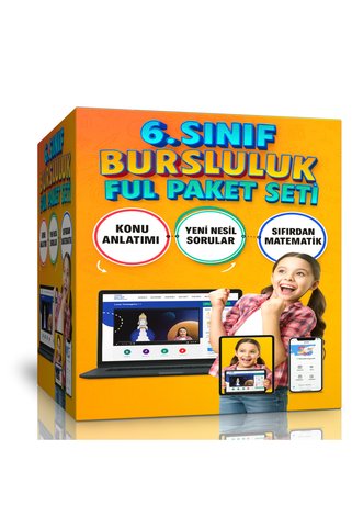 Enine Boyuna Eğitim 6. Sınıf Bursluluk Hazırlık Eğitim Seti (Online Ful Eğitim)
