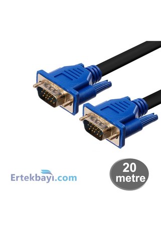 GABBLE Gab-Vga20 VGA 20Metre 3+4 Siyah Kablo(A Kalite)