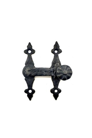 Epilons Antika Tarz Dekoratif Pirinç Kapı, Pencere Mandalı - 82x65 Mm, Oksit