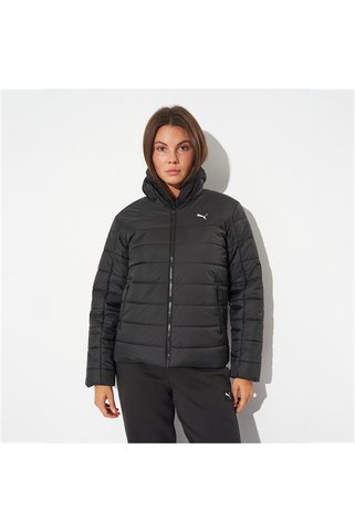 Puma Essentials Padded Kadın Siyah Kapüşonlu Mont
