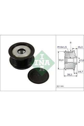 İna 535023610 Alternator Kasnagi 1704768 1762377 1873207