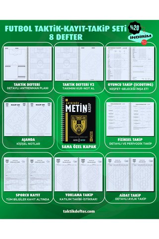 Tasarım Matbaa Taktikdefter Futbol Dev Set 1